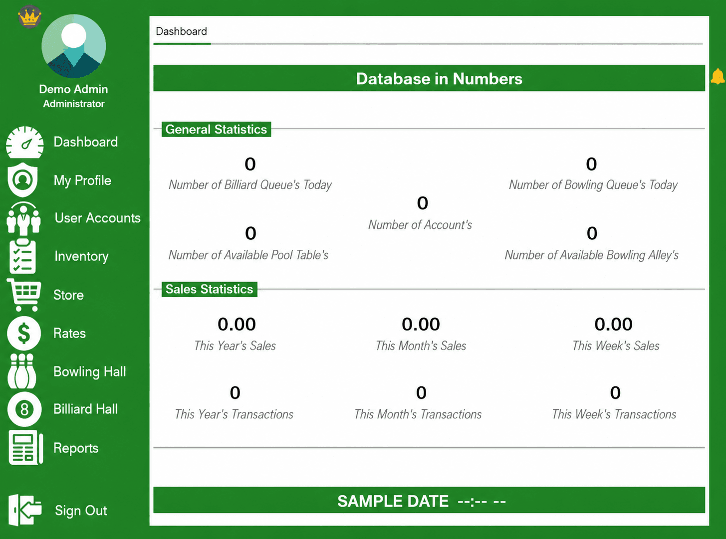 Privacy-safe Sta. Lucia management system dashboard preview